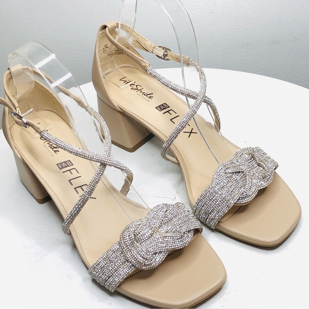 LifeStride Captivate sparkly Sandal SZ 8.5. RR1